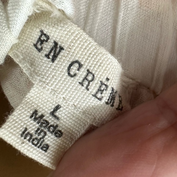 Adorable Anthropologie Spring En Creme Yellow and White Cotton Mini Dress - Picture 5 of 6